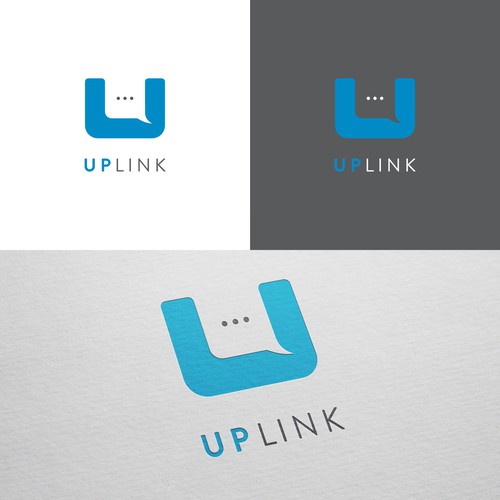 Messaging logo with the title 'Minimal logo concept for Uplink'