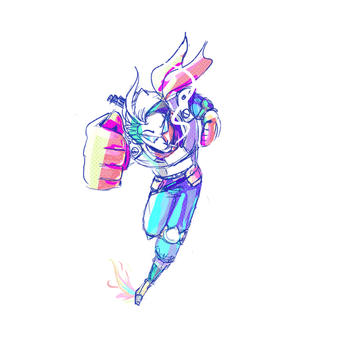 Comic book artwork with the title 'Low Kick Contest Entry'