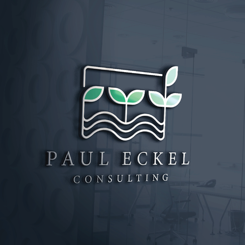Illustrator design with the title 'Clean Logo Design for Paul Eckel Consulting'