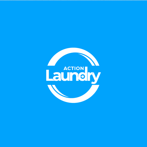 Dry cleaner logo with the title 'Badass laundry logo design'