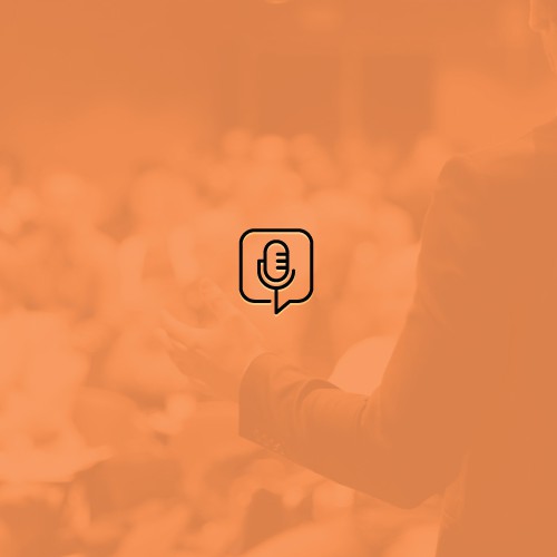 Community design with the title 'Minimal and simple podcast logo'