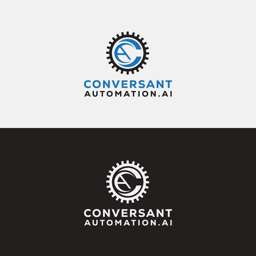 Automation design with the title 'Conversant Automation ai logo design'