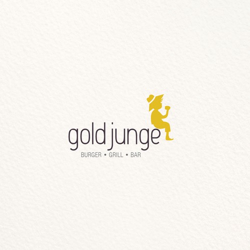 Burger design with the title 'Gold junge logo'
