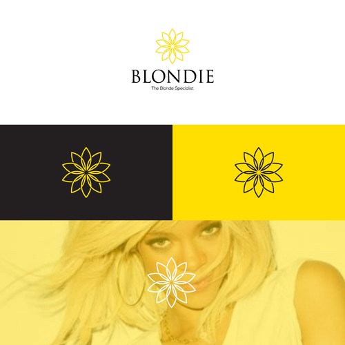 Blonde logo with the title 'Blondie hair stylish'
