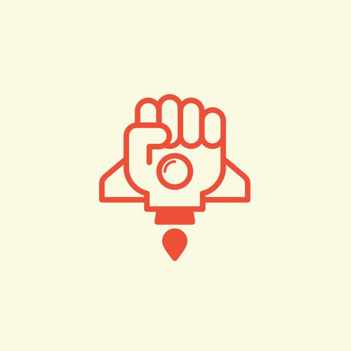 Boxing-gloves logo with the title 'THE ROCKET PUNCH needs a launch-worthy logo'