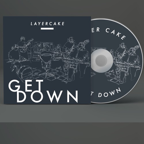 Entertainment artwork with the title 'Album art for a CD'