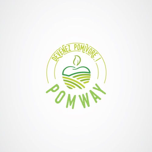 Field logo with the title 'Organic logo for apples and apple juice'
