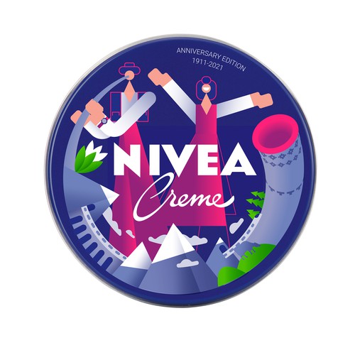 Cute packaging with the title 'Nivea Packaging Design'
