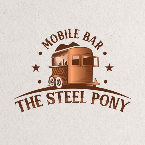 Track logo with the title 'Tennessee based mobile bar company logo'