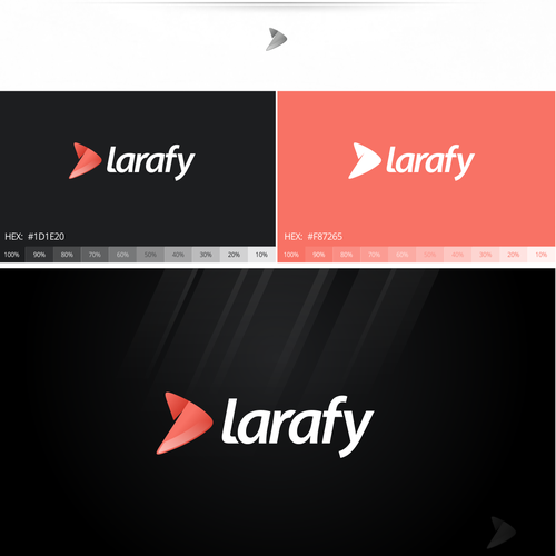 Coding logo with the title 'Larafy Logo'