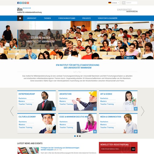 HTML5 website with the title 'IFM Mannheim - Germany'