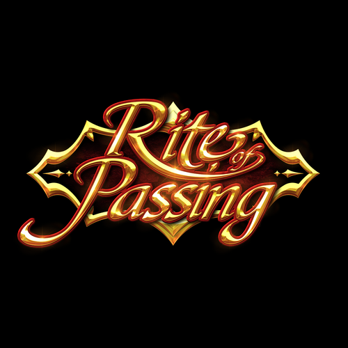 Fantasy logo with the title 'Logo design for Rite of Passing'