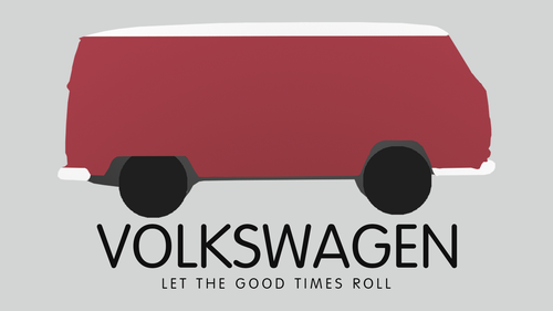 2-dimensional design with the title 'Volkswagen Mens Graphic T-shirt Design'