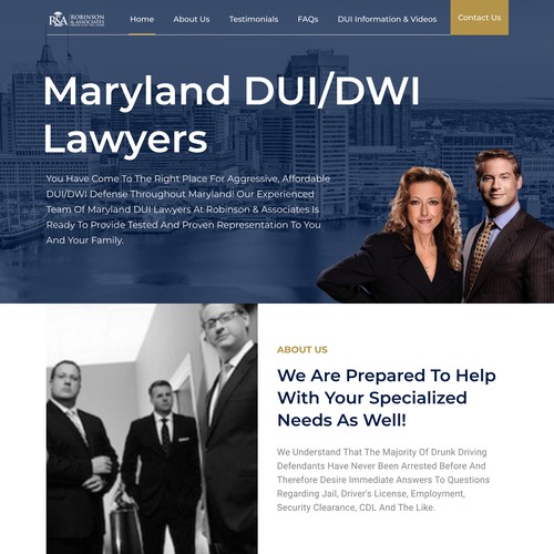 Attorney website with the title 'Layer website design'