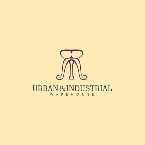 Chair design with the title 'Urban & Industrial Warehouse'
