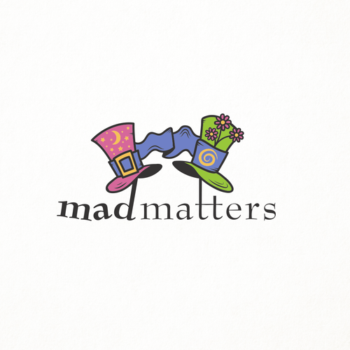 Hat design with the title 'Playful yet sophisticated logo design for Mad Matters'