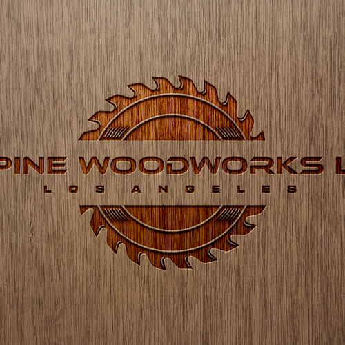 Woodworking design with the title 'Alpine Woodworks Ltd. Logo Design'