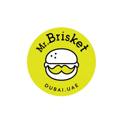 Vintage modern design with the title 'Mr.Brisket Brand Identity'
