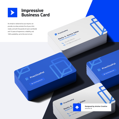 Envelope design with the title 'Modern Impressive Business Card'
