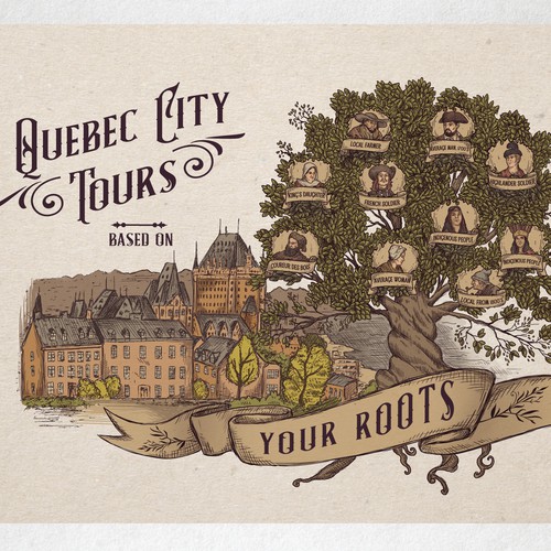 Ink artwork with the title 'Vintage Illustration'