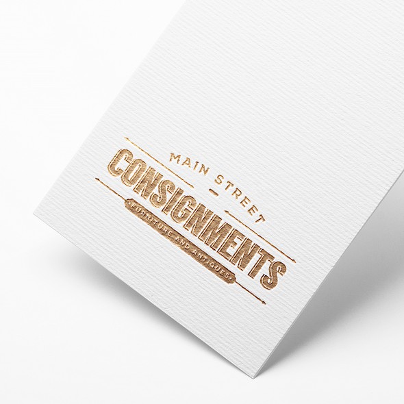 Hipster logo with the title 'Main St. Consignment'