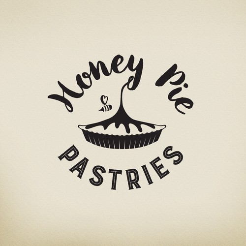 Pastry design with the title 'honey pie pastery logo'
