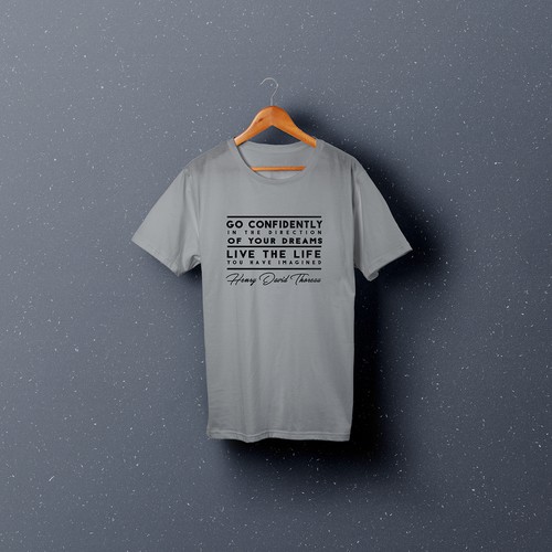 T shirt store with text