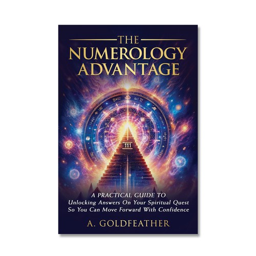Kindle book cover with the title 'Book Cover Design for The Numerology Advantage'