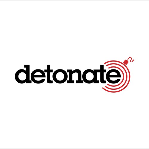 Bomb logo with the title 'Logo design concept for Detonate'