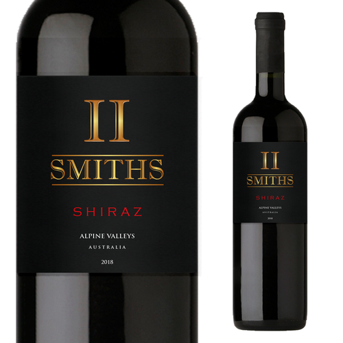 Red wine label with the title 'Wine Label'