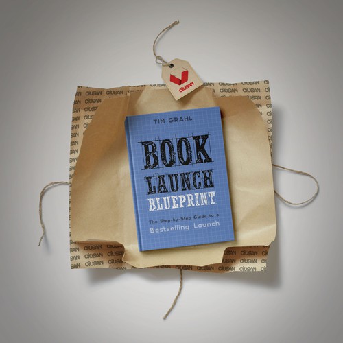 Blueprint design with the title 'Book Launch Blueprint'