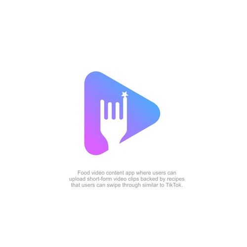 Quality logo with the title 'Food video content app'