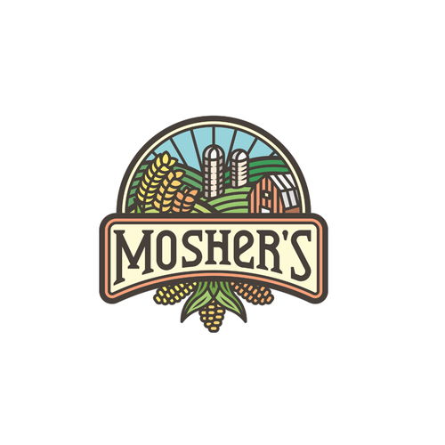 Wheat logo with the title 'Logo concept for agriculture company.'