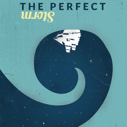 Storm design with the title 'Poster designed for film "The perfect storm" '