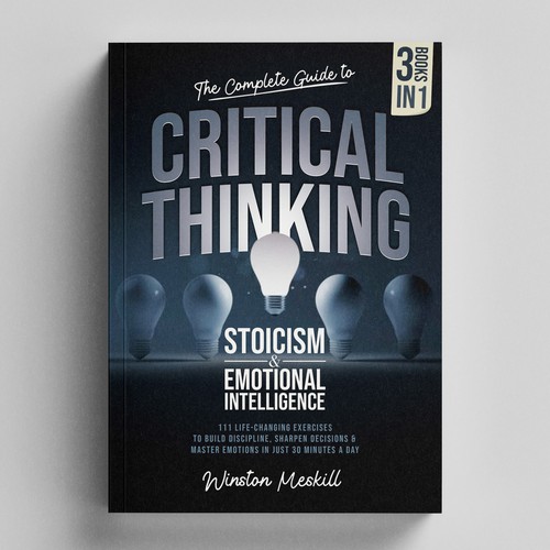 Master design with the title 'Book Cover The Complete Guide to Critical Thinking, Stoicism & Emotional Intelligence'