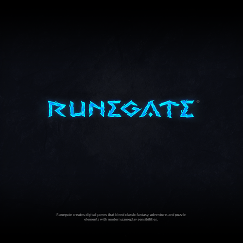 Frozen food logo with the title 'Runegate gaming logo design'