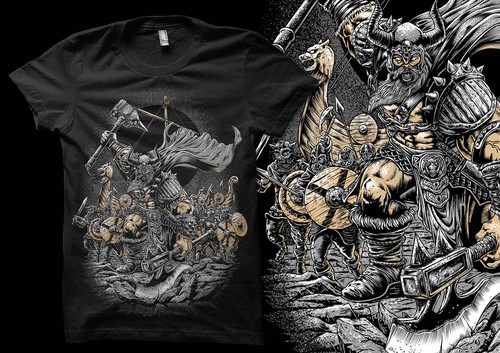 Cool t-shirt with the title 'Viking Raid t shirt artwork'