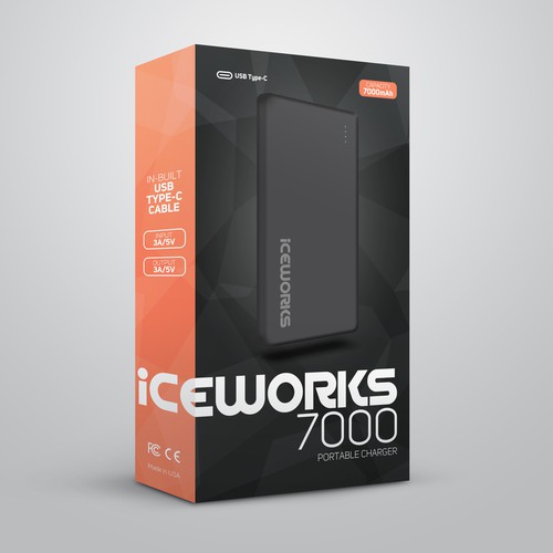 Simple packaging with the title 'power bank box design'