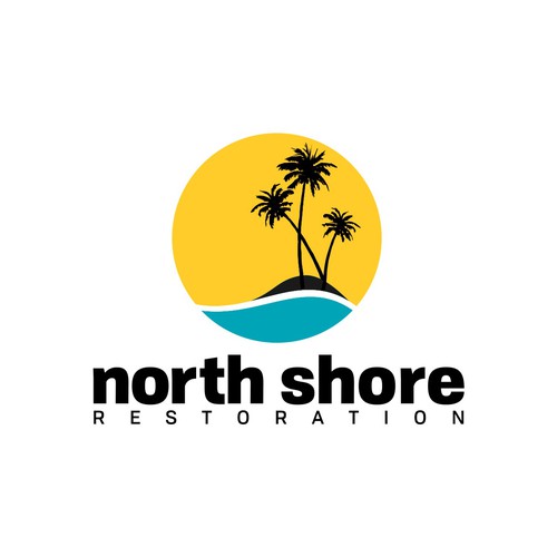 Restoration logo with the title 'Clean logo for a construction company.'