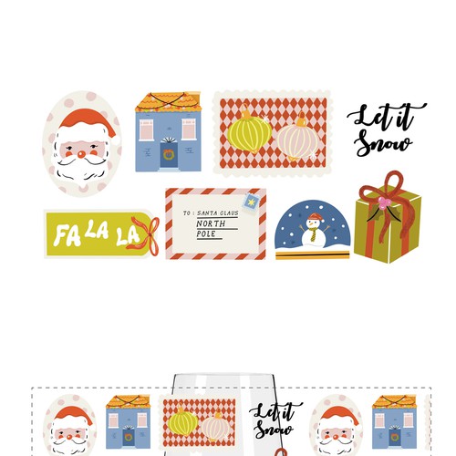 Designer artwork with the title 'Illustration for Glass company'