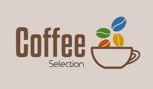 Word logo with the title 'Coffee Selection Logo'