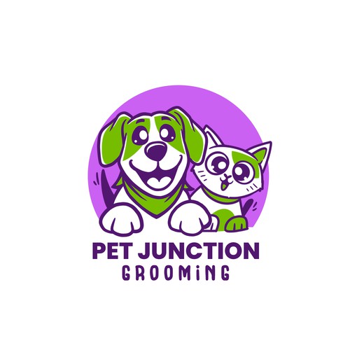 Cat brand with the title 'Pet Junction Grooming'