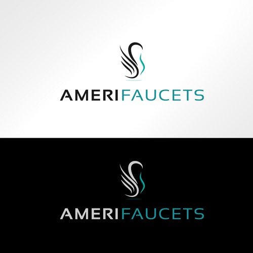 Swan logo with the title 'Logo concept for faucets brand'