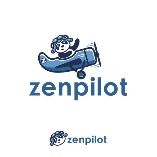 Plane design with the title 'Playful logo for Software company'