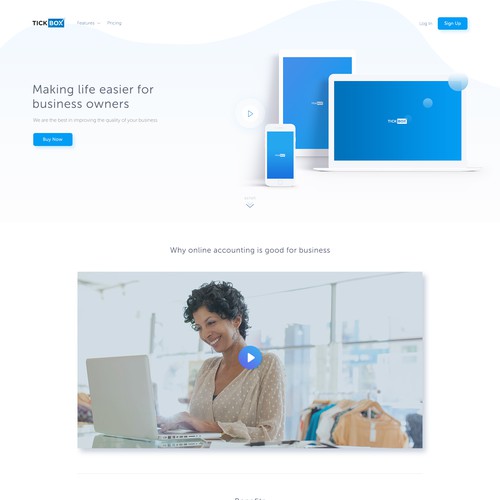 User-friendly website with the title 'Checklist LandingPage'