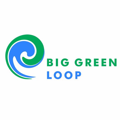 Recycling logo with the title 'Big green loop'