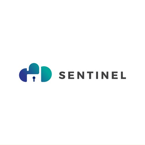 Lock design with the title 'Sentinel Logo'