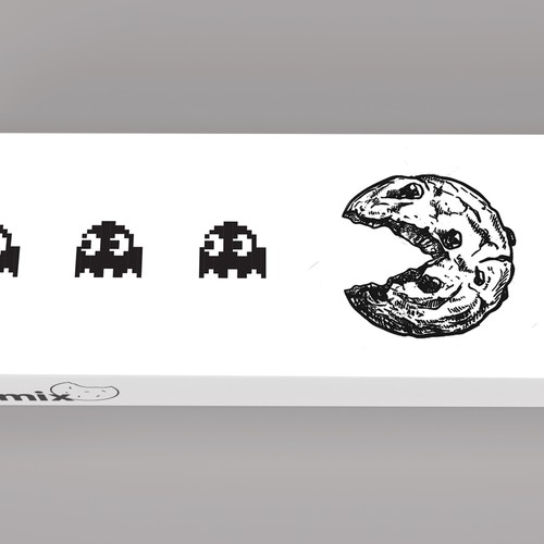 Cookie design with the title 'Pacookie man'