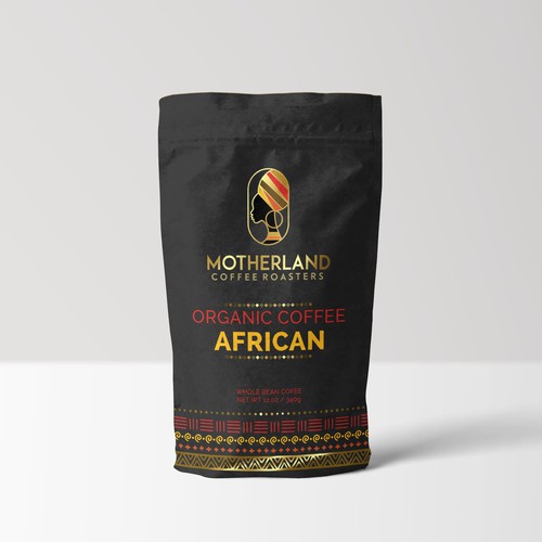 Shop packaging with the title 'Coffee Bag Design'