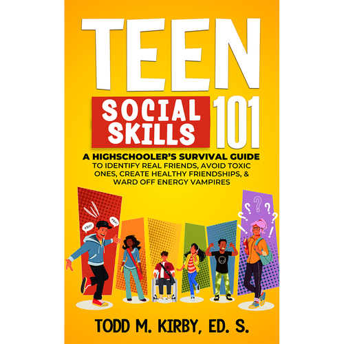 Teen book cover with the title 'Teen social skills 101'